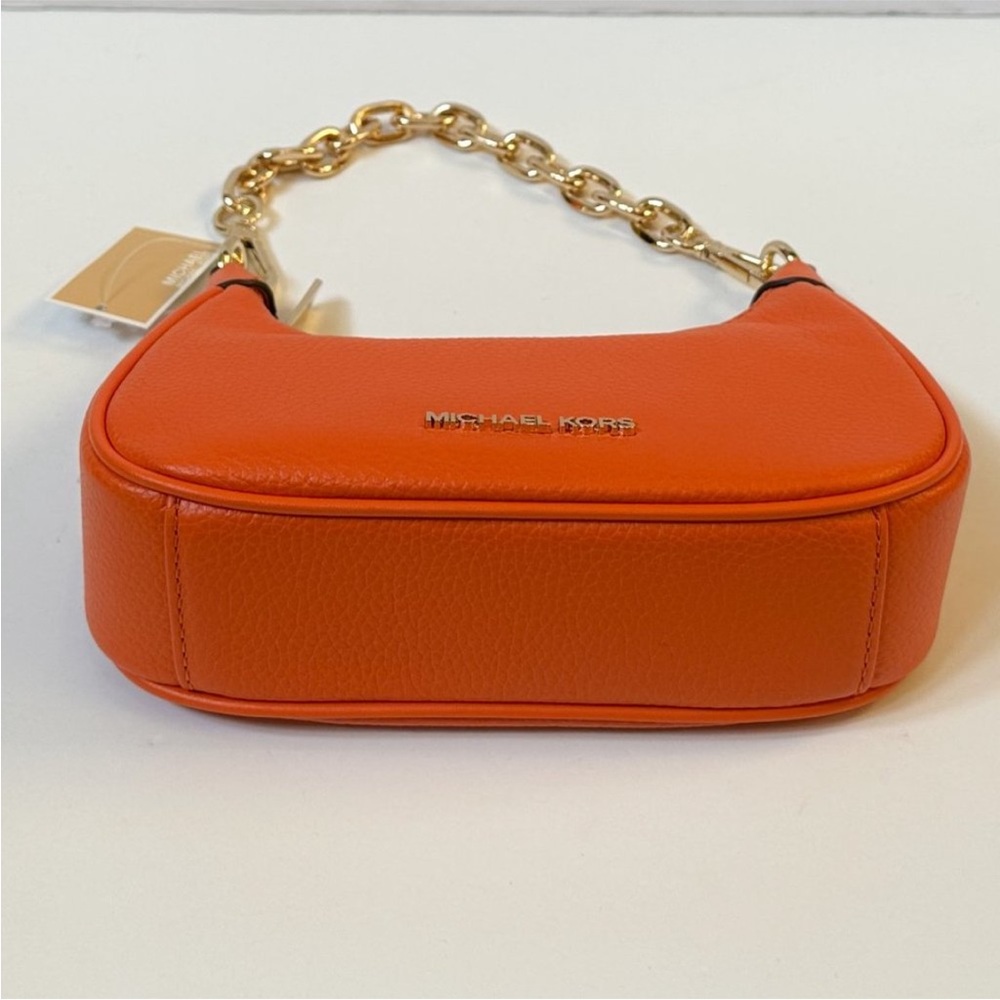 Michael Kors CORA MINI Zip Pouchette Shoulder Crossbody Bag Poppy - Picture 7 of 14